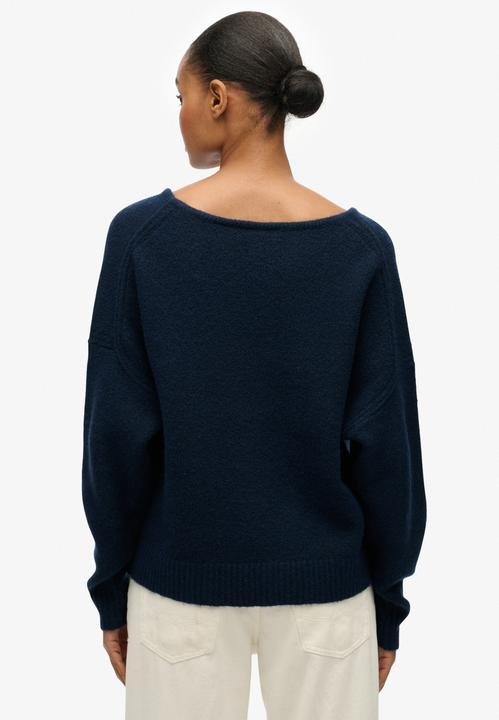 Produktbild Superdry Gebürsteter Oversize-Pullover mit V-Ausschnitt (S)