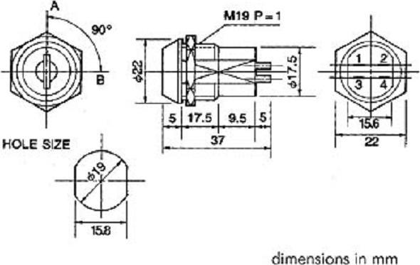 Produktbild Velleman Key Switch 2P Off-On (Dpst)