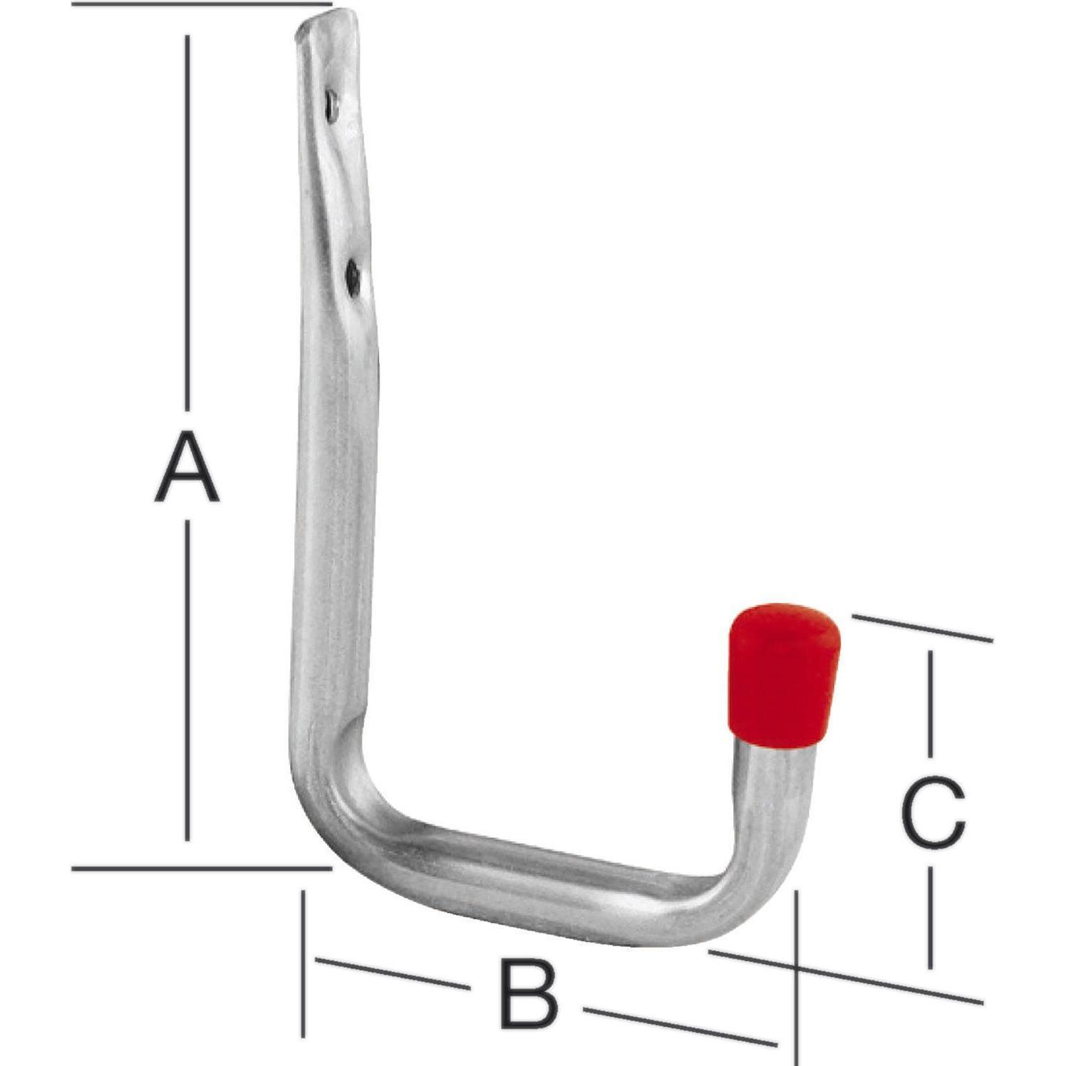 Vormann, Garderobe + Kleiderhaken, Wandhaken U-Form ohne Gummierung Ausladung 82 mm Stahl verzinkt
