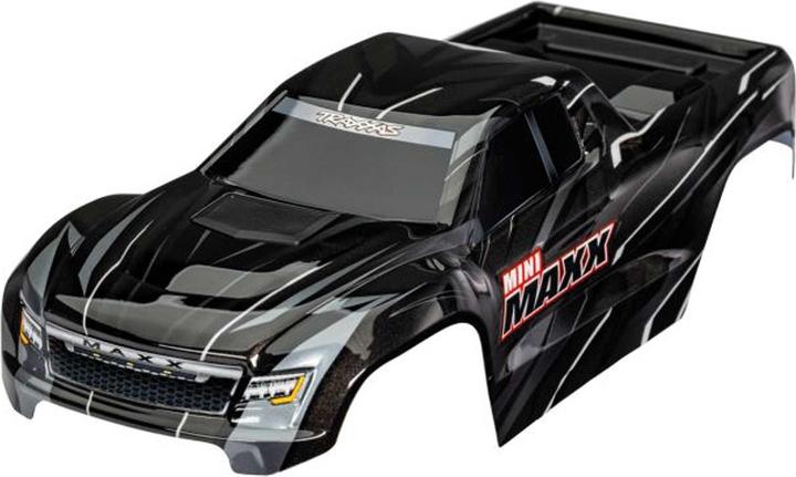 Actual product image Traxxas Karosserie schwarz mit Aufkleber & Clipless: Mini-Maxx
