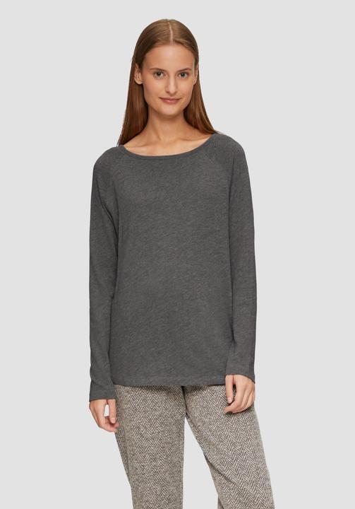 Produktbild S.Oliver T-Shirt Langarmshirt mit Flammgarnstruktur und Raglanärmeln (34)