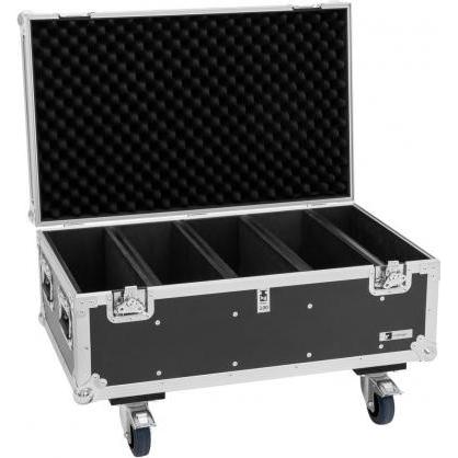 Roadinger Flightcase 4x LED Strobo SMD PRO, Bauletti + Case audio, Nero