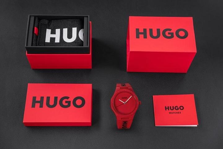Image du produit Hugo Boss Hugo Lit For Him Rote Herrenuhr 1530346 + BOX (Montre analogique, 42 mm)
