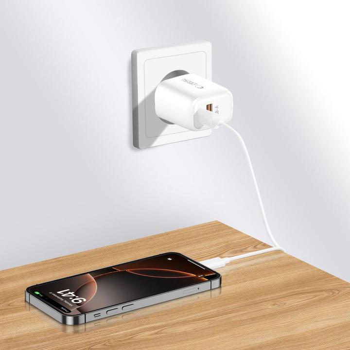 Produktbild Tech-Protect NCA20 PD 20W QC3.0 USB-A / USB-C Wandladegerät - Weiss (20 W)