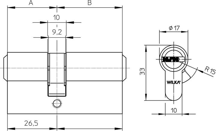 Actual product image Wilka Profile double cylinder 3683 (Profile double cylinder)