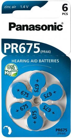 Image du produit Panasonic Piles pour appareils auditifs PR675 (6 pcs, 675)