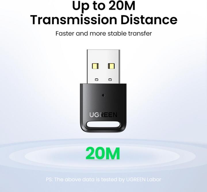 Image du produit Ugreen Adaptateur USB Bluetooth 5.3 (Emetteur & Récepteur)