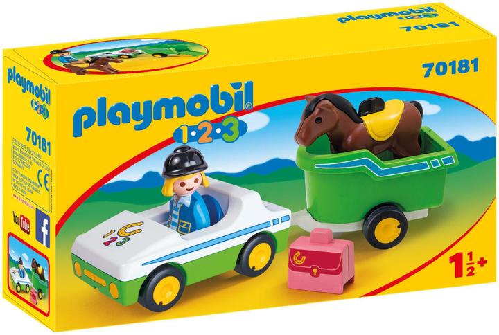 Actual product image Playmobil Car with horse trailer (70181, Playmobil 1.2.3)