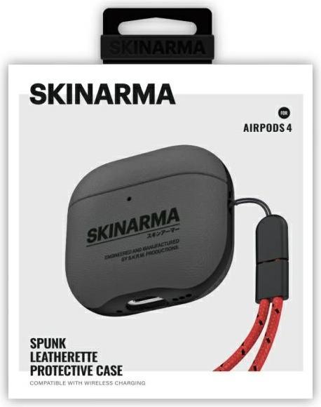 Produktbild Skinarma case Spunk AirPods 4 pewter green (Kopfhörer Hülle)