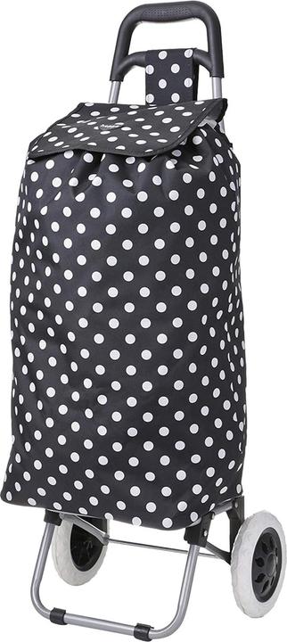 Actual product image Hoppa 47L Sturdy Shopping Trolley, Black Spots
