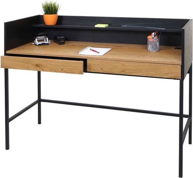 Produktbild Mendler Schreibtisch HWC-J79, 120x50cm Holz Metall, Eiche-Optik