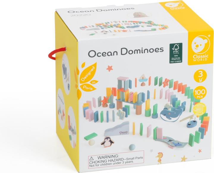 Produktbild Classic World Domino-Ozean aus Holz, 100 Stück.