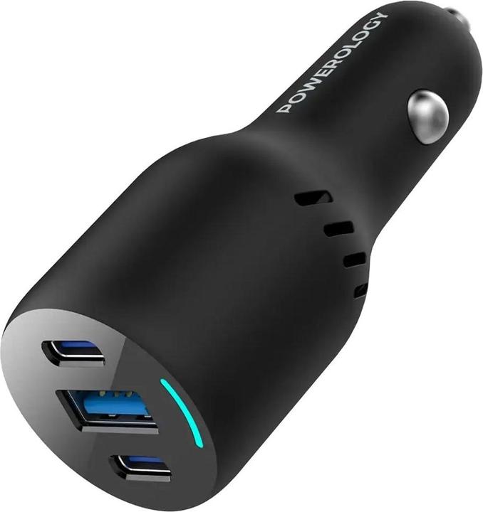 Powerology PD65W + PD20W + QC18W LED Triple Ports Car Charger