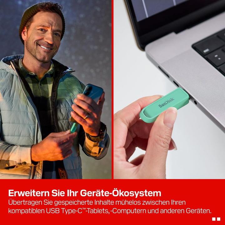 Immagine prodotto SANDISK Phone Drive USB-C Seafoam Green 256GB (256 GB, USB-C)