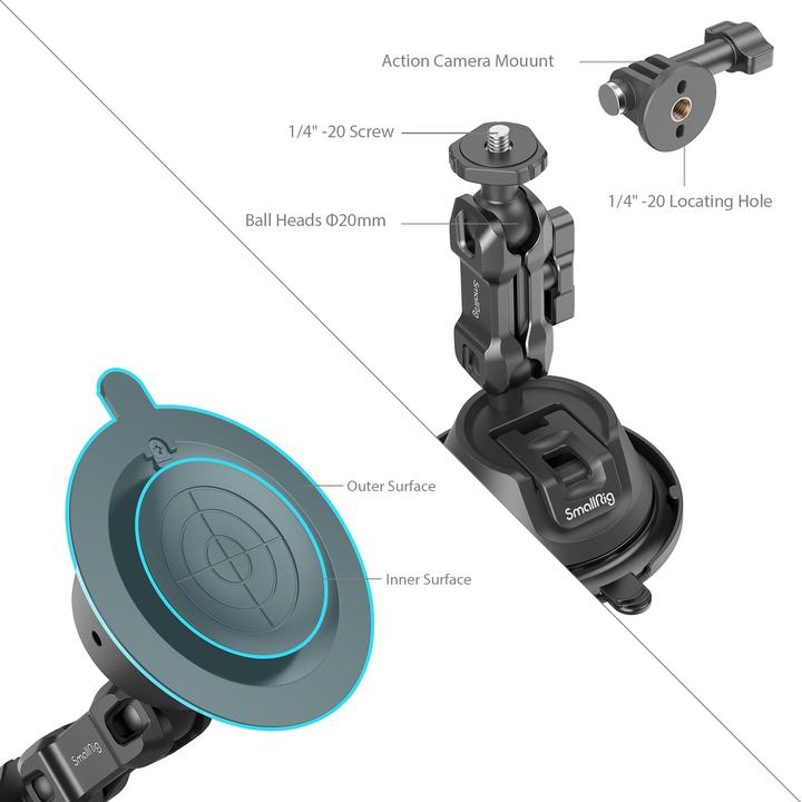 Produktbild SmallRig Portable Suction Cup Mount Support (Diverse)