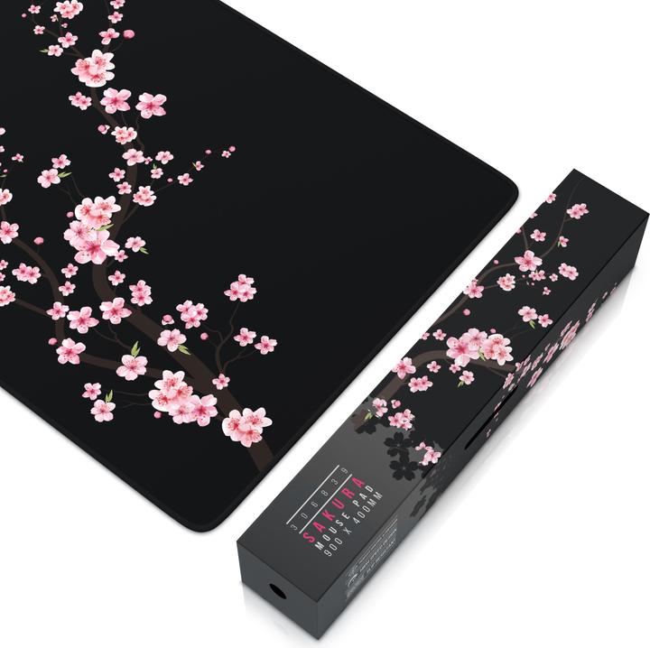 Produktbild Titanwolf Gaming Mauspad, 900 x 400mm XXL Speed Gaming Mausmatte, Mousepad Extragrosse Fläche, Sakura (XXL)