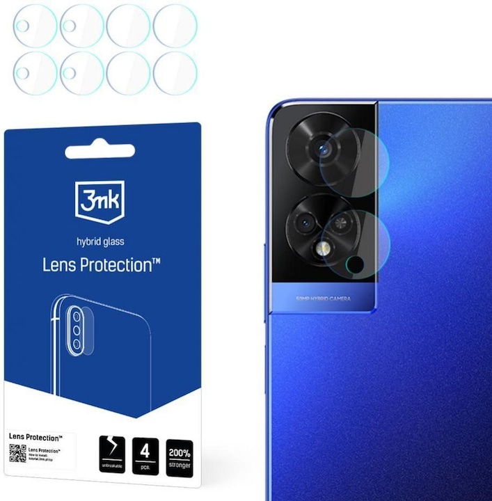 Produktbild 3MK Lens Protect TCL 50 5G Ochrona na obiektyw aparatu 4szt (4 Stück, Realme X50t 5G)