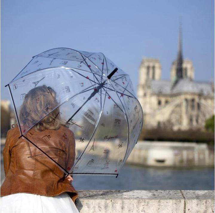 Image du produit MGA SMATI Parapluie transparent automatique - Parapluie Femme Bonjour Paris