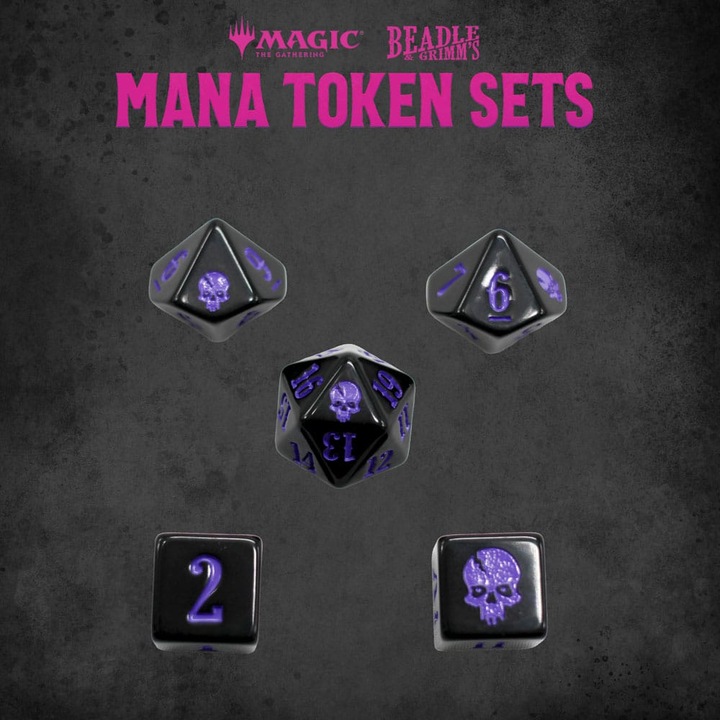 Actual product image Beadle & Grimm´s Magic the Gathering Dice and Token Pack Black Mana