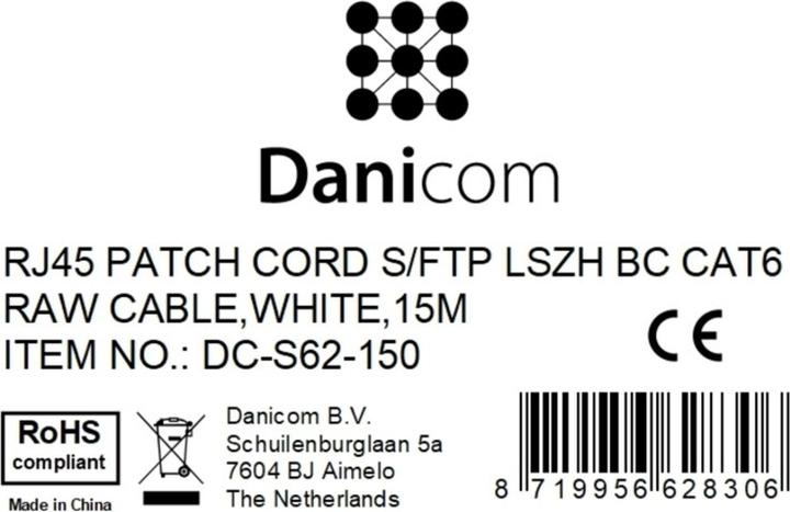 Produktbild Dsit CAT 6 Netzwerkkabel LSOH (S/FTP, CAT6, 15 m)