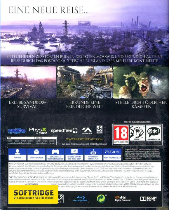 Immagine prodotto Deep Silver Esodo metropolitano (PS4, DE)