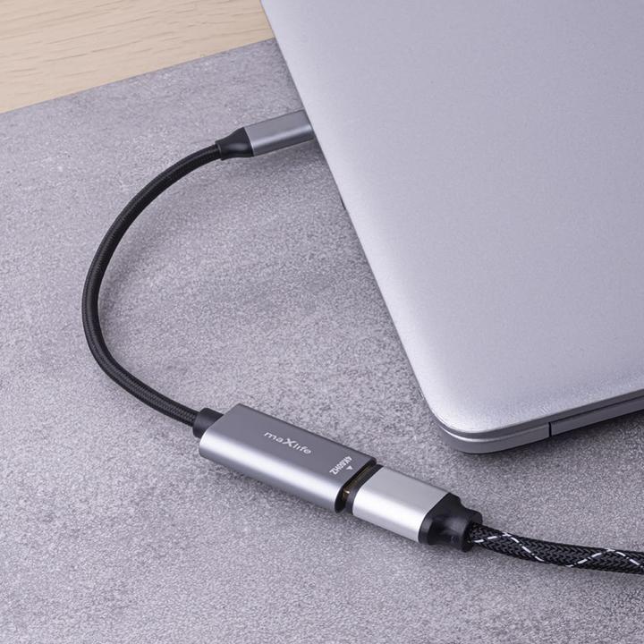Actual product image Maxlife USB-C to (HDMI, USB-C)