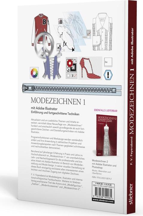Produktbild Modezeichnen 1 mit Adobe Illustrator (Deutsch, F. Volker Feyerabend, 2018)