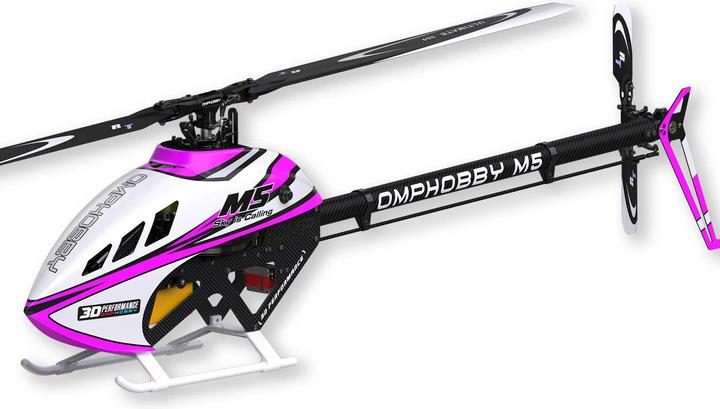 OMP Hobby Helikopter M5 Nebula-Pink Bausatz und Rotorblätter