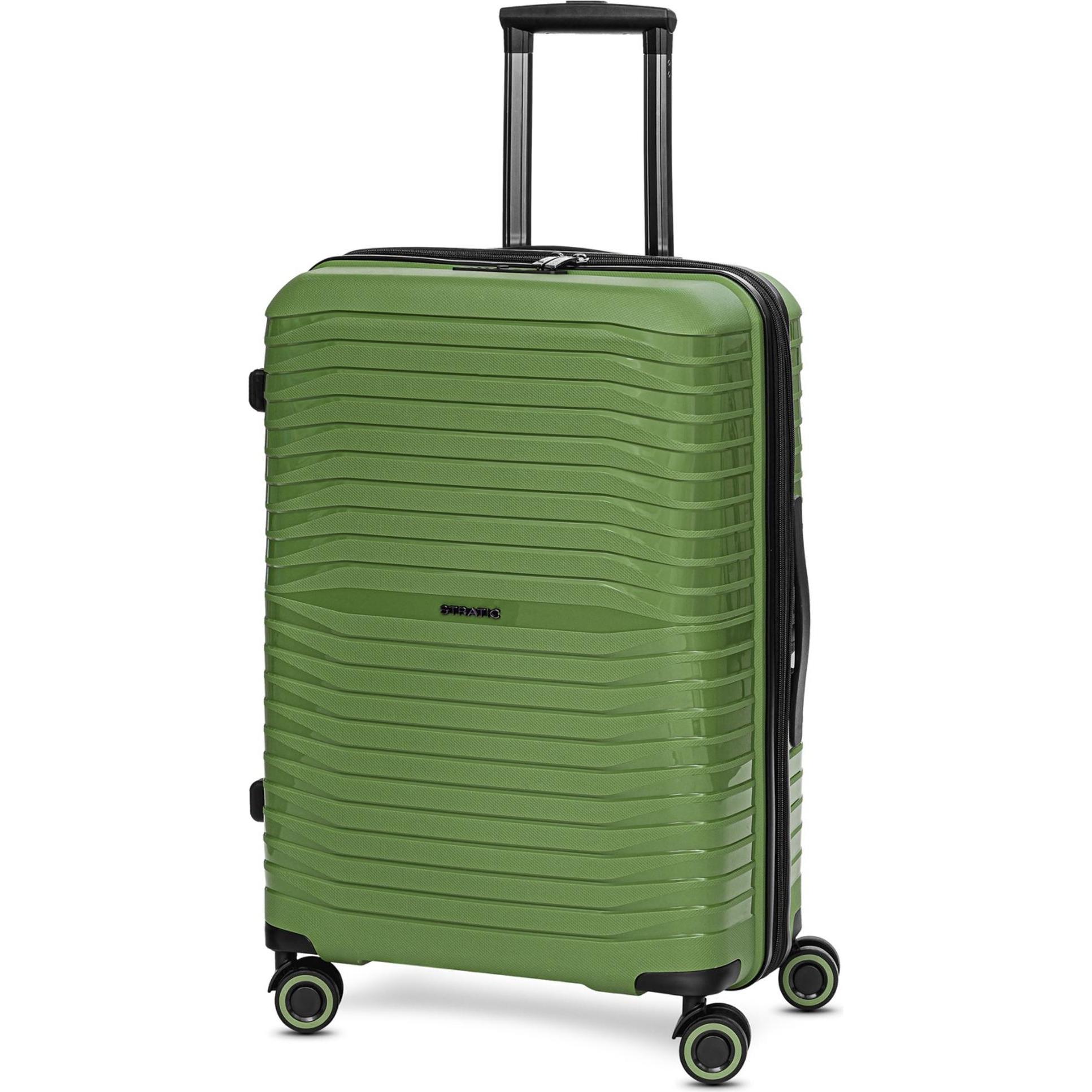 Stratic, Koffer, Shine 4 Rollen Kofferset 3-teilig, Grün, (193 l, XL (ab 115l))