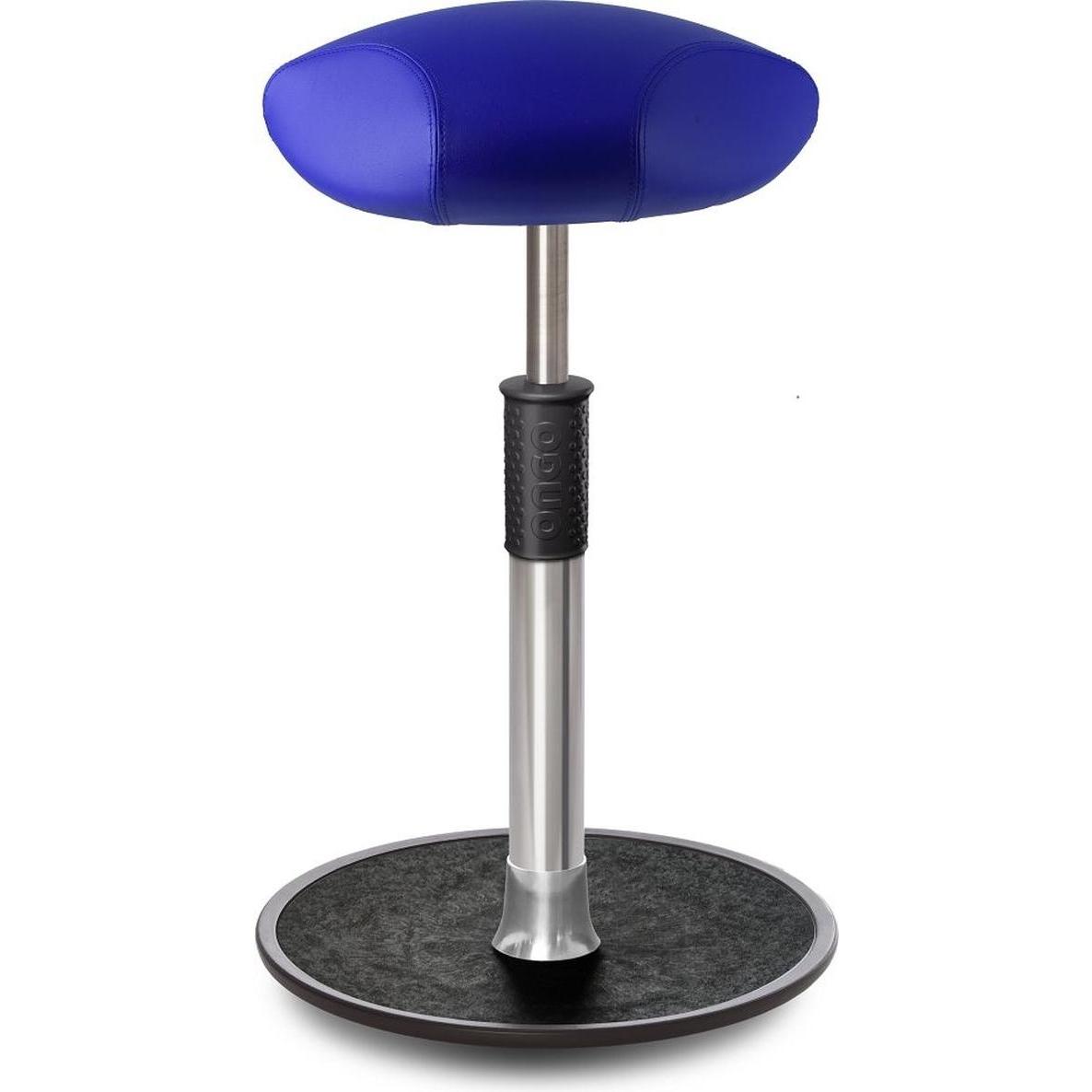 Ongo, Bürostuhl, Sitz- Stehhocker Free Tall Triangel skai Kunstleder blau chrom /schwarz