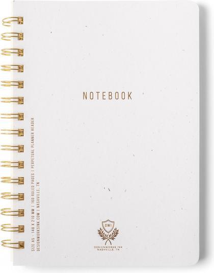 Designworks Ivory Crest (A5, À rayures, Couverture souple)