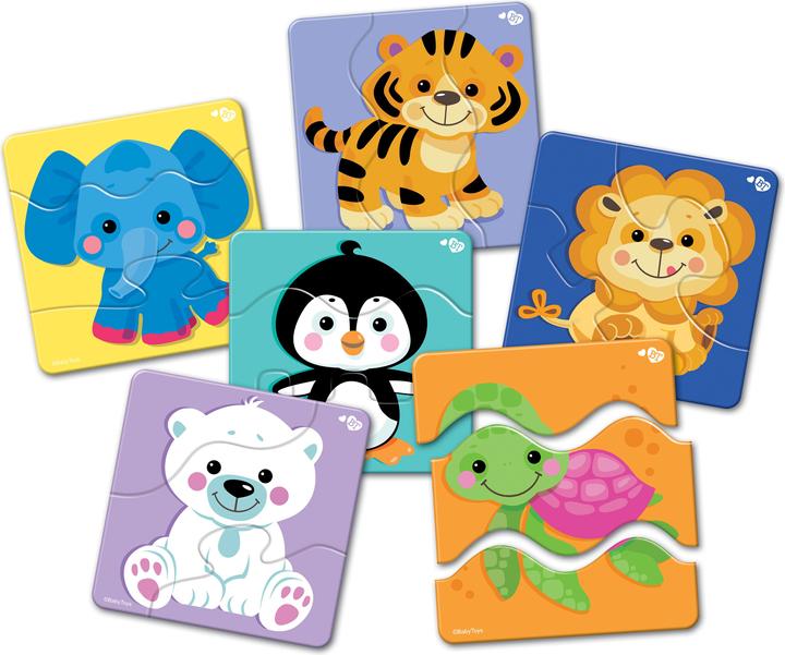 Activity Board Triple Puzzle - Animaux 6 images, 18 pièces