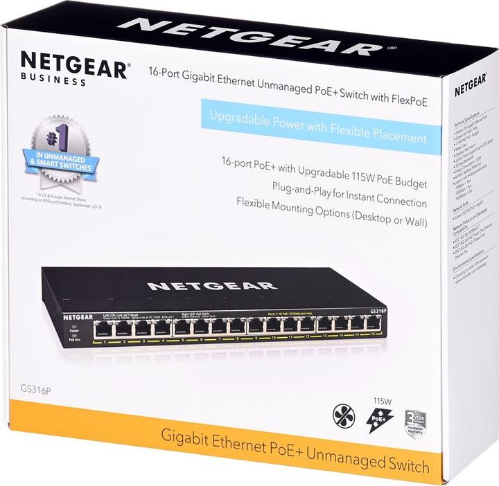 Produktbild Netgear GS316P (16 Ports)