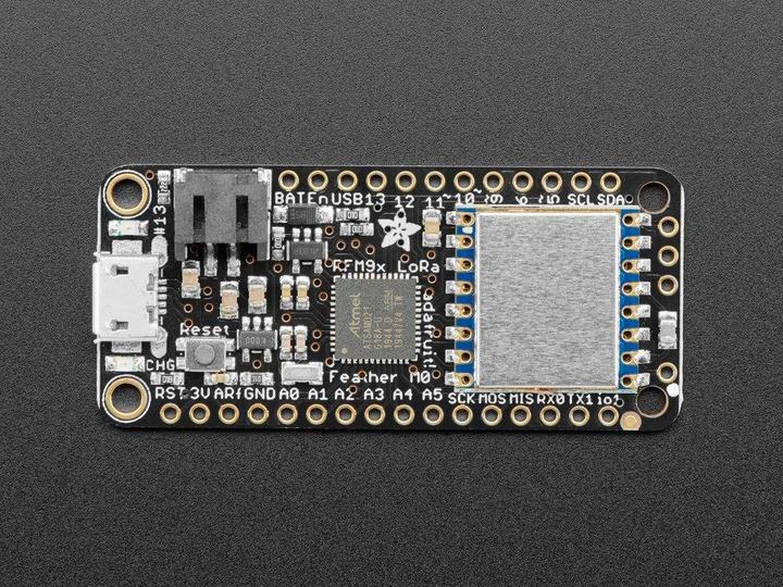 Actual product image Adafruit Feather M0 RFM96 LoRa Radio - 433MHz (Microcontroller)