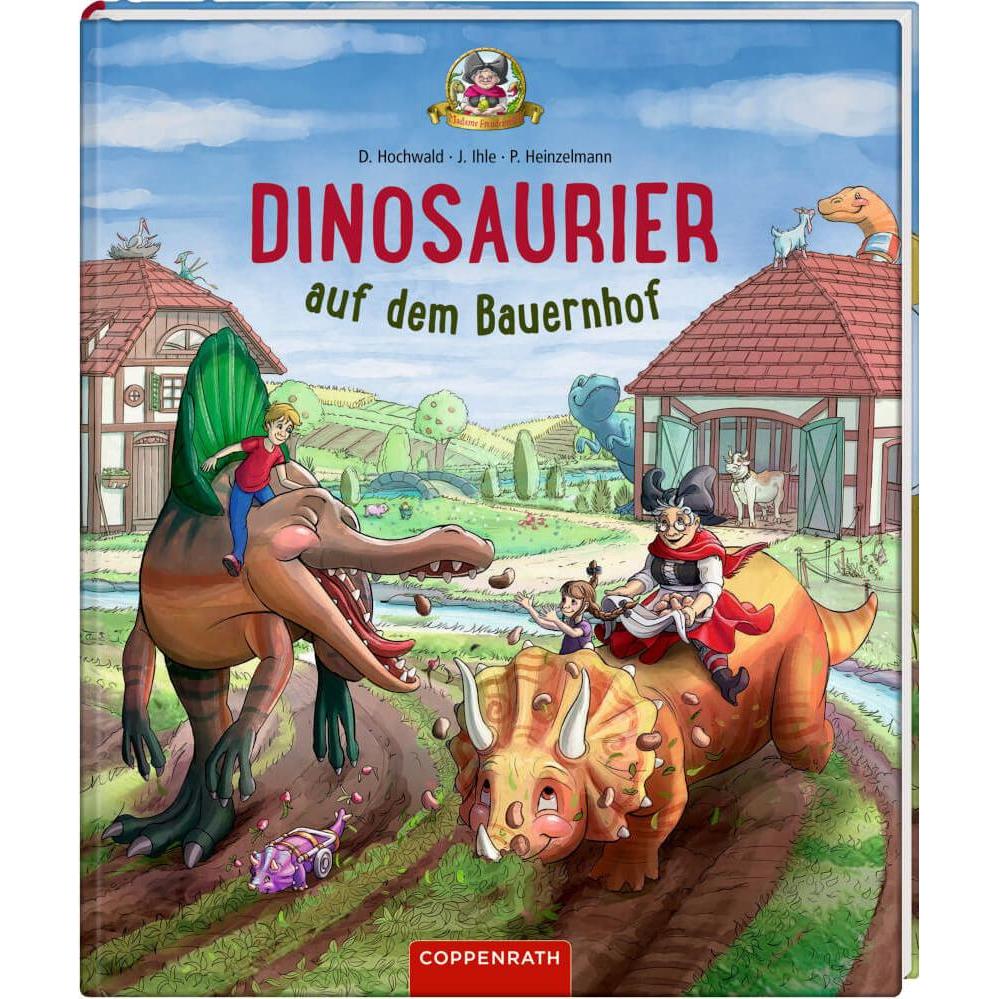 Thumbnail - Dinosaurier auf dem Bauernhof, Kinderbücher von Dominik Hochwald, Jörg Ihle