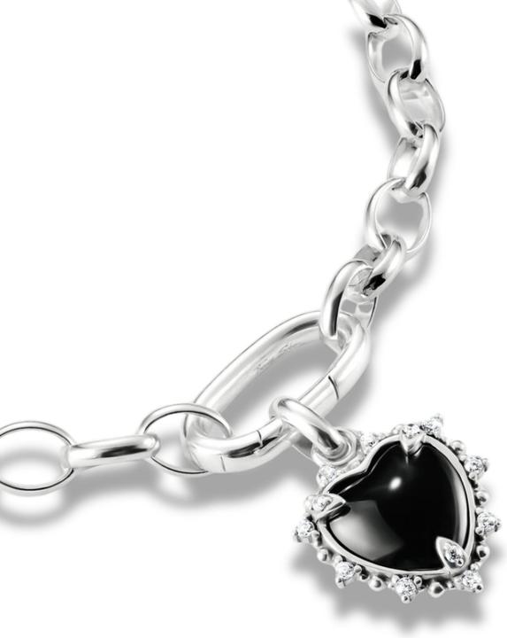 Immagine prodotto Thomas Sabo Charm-Anhänger Vintage Herz schwarz Connect Silber (Argento)
