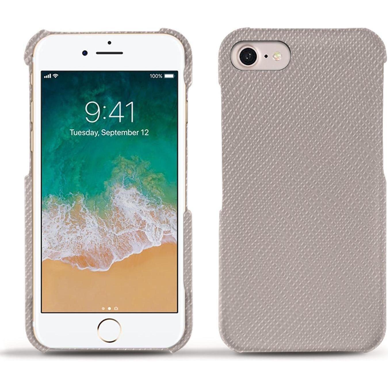 Noreve Lederschutzhülle (Apple iPhone 7), Smartphone Hülle, Beige
