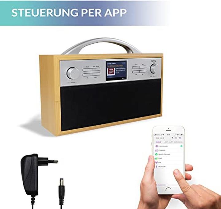 Actual product image Xoro dab 250 ir wifi stereo internet radio dab+/fm/spotify/bluetooth brown (DAB+, FM, Bluetooth, Wi-Fi)