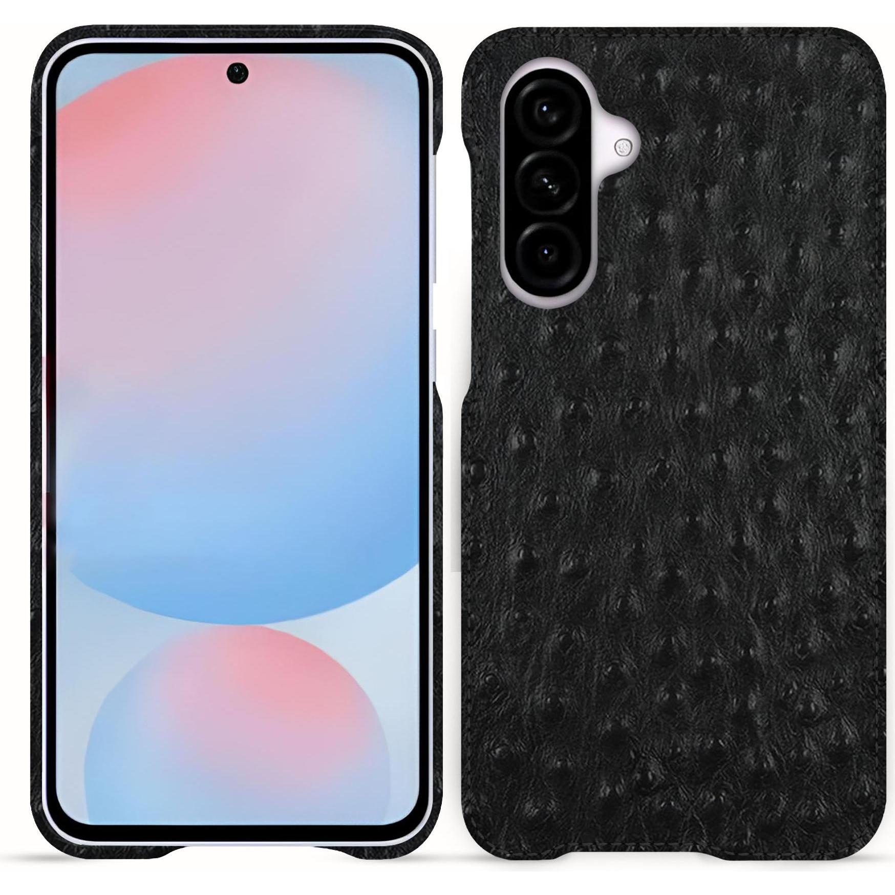 Thumbnail - Noreve Lederschutzhülle (Samsung Galaxy A55), Smartphone Hülle, Schwarz