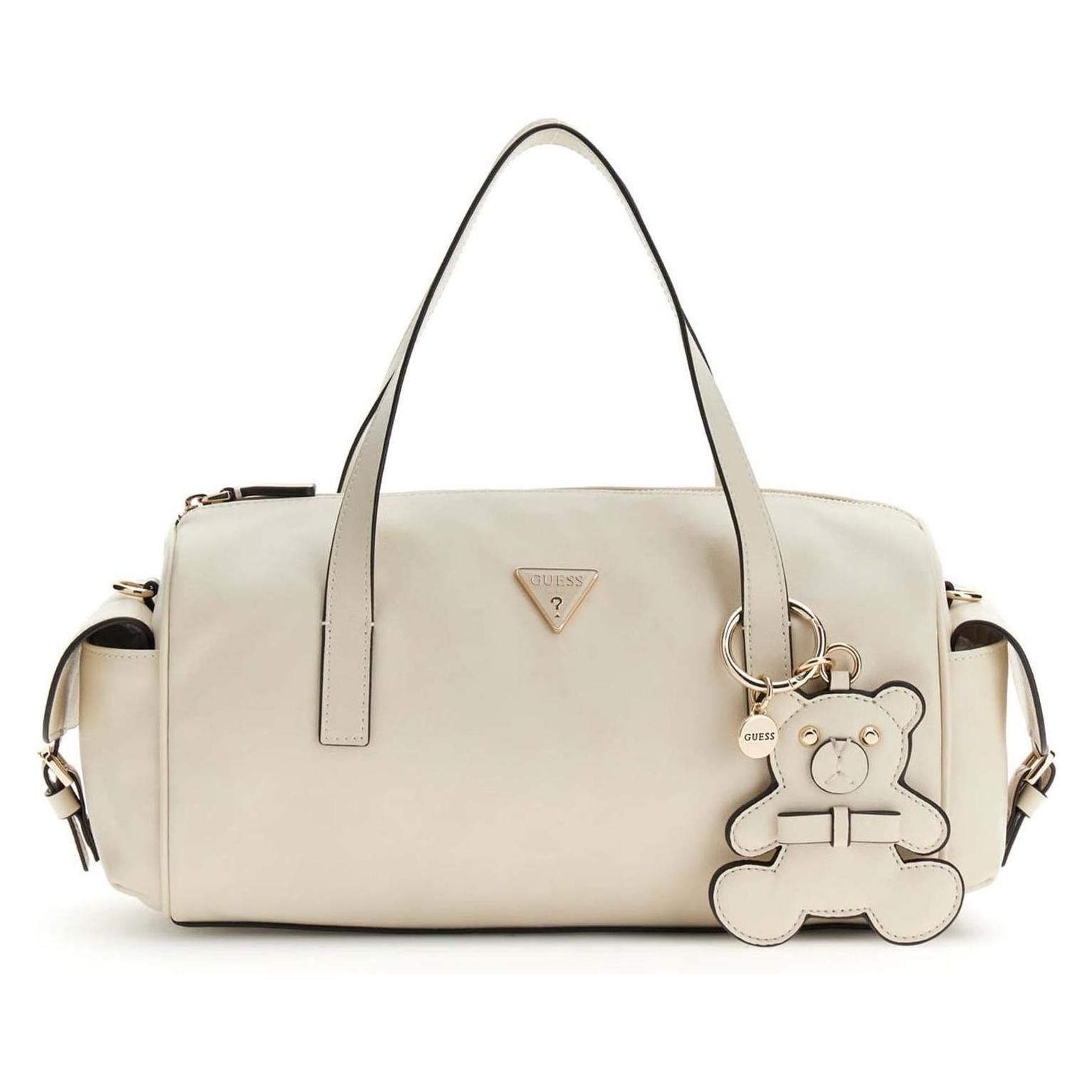 Guess, Damen, Handtasche, Kassie Box Satchel, Beige
