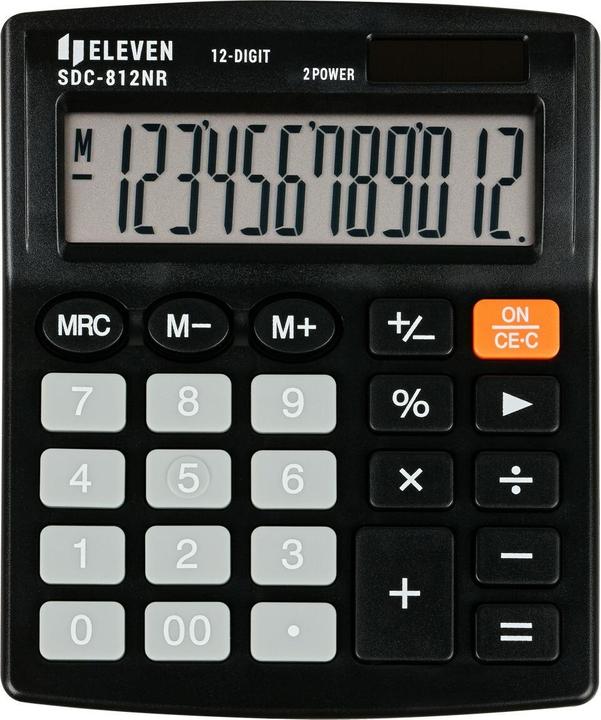 Image du produit Eleven SDC-812NR Calculatrice (Piles, Cellules solaires)
