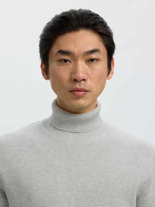 Actual product image Selected Slhdane Ls Knit Structure Roll Neck Noos (XXL)