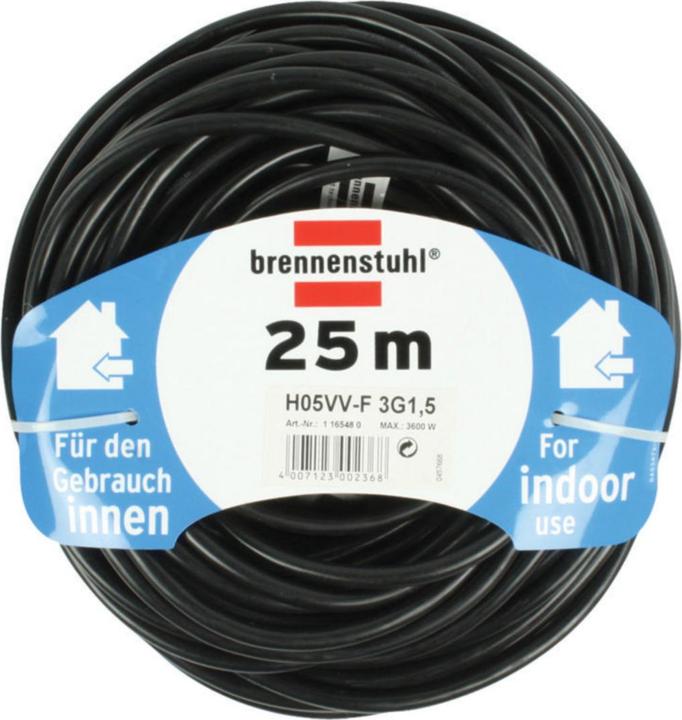 Actual product image Brennenstuhl Quality plastic extension cable 25m black (25 m, CEE 7/3)