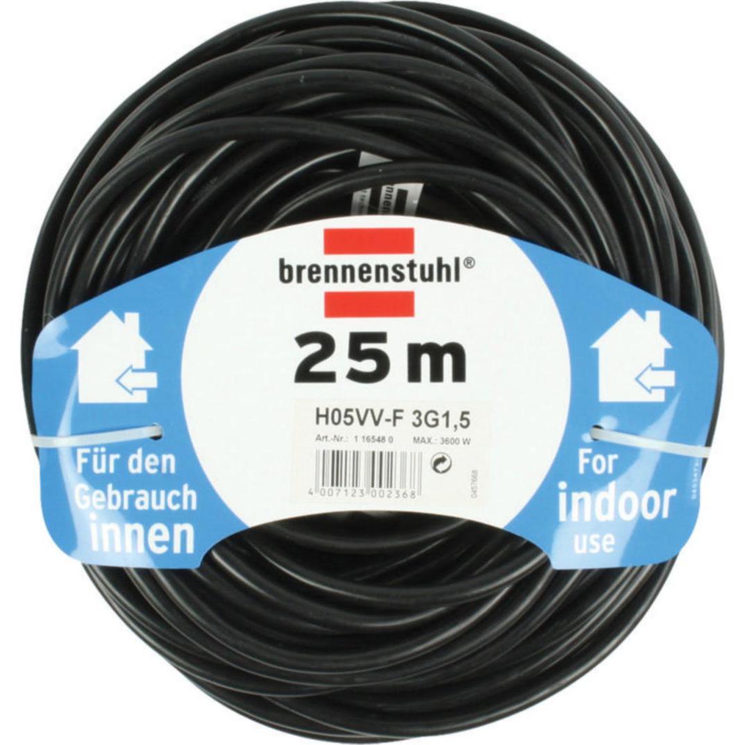 Thumbnail - Brennenstuhl, Verlängerungskabel, Qualitäts-Kunststoff-Verlängerungskabel 25m schwar (25 m, CEE 7/3)