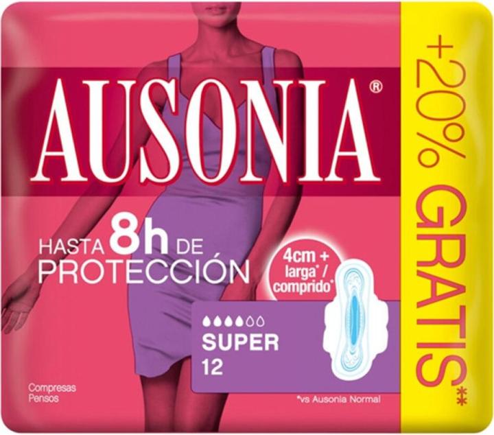 Produktbild Ausonia compresas super alas 12 uds (12 x)