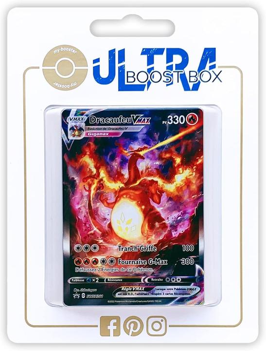 Immagine prodotto Pokémon Charizard VMAX Alternativa Full Art (Francese, Pacchetto Booster)