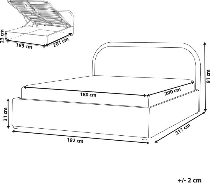 Produktbild Beliani Quillien (180 x 200 cm)