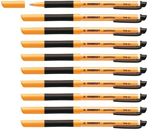 Productafbeelding STABILO puntVisco rollerball (Zwart, 10 x)
