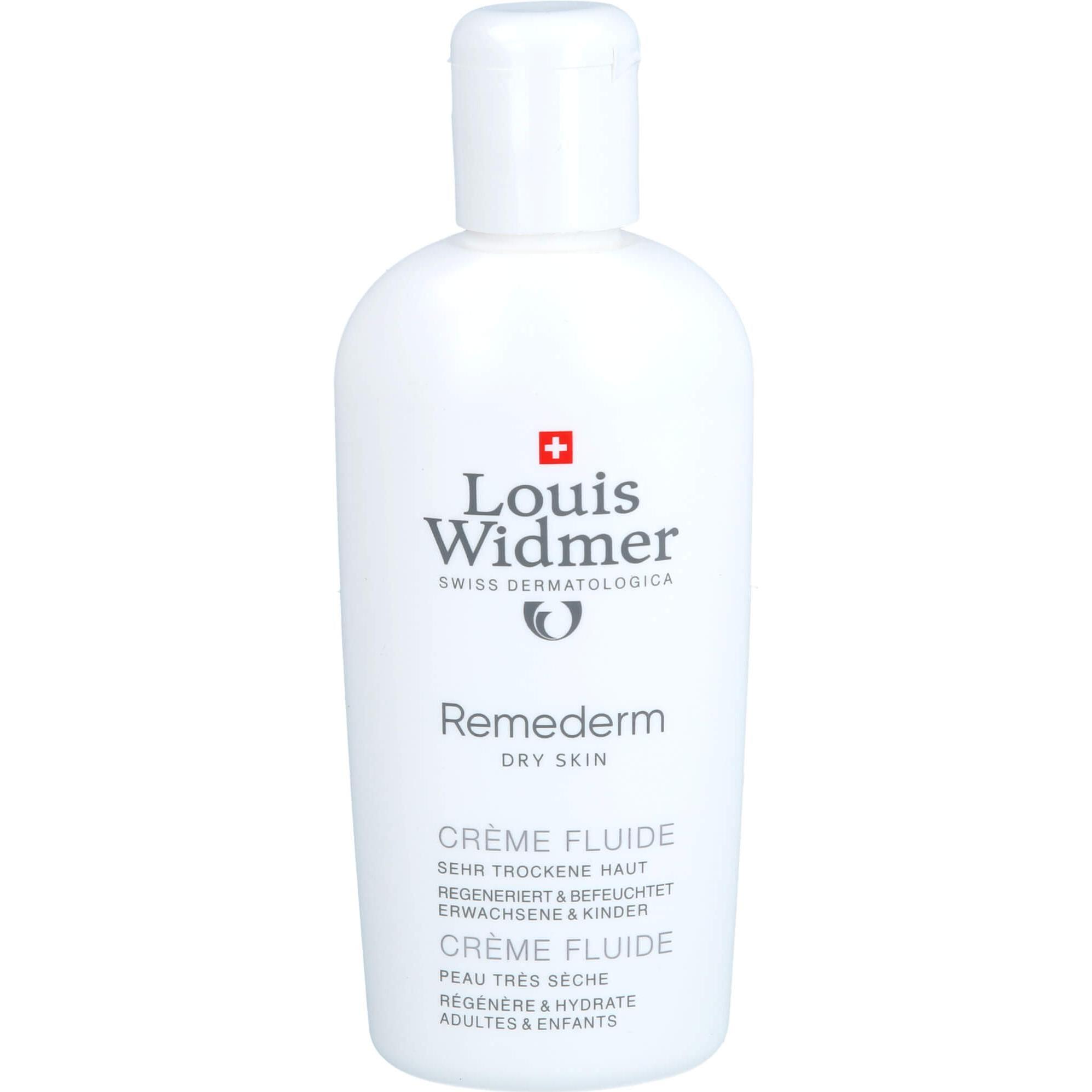 Louis Widmer, Bodylotion, Remederm Creme Fluid unparfümiert (Körpercreme, 200 ml)