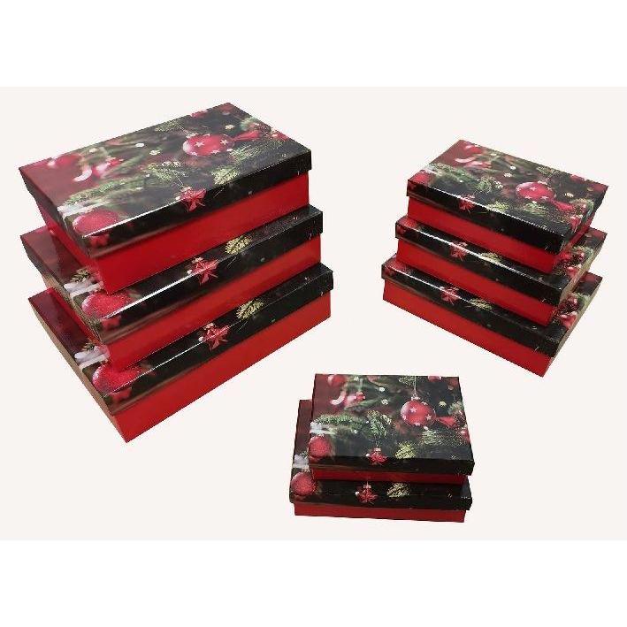 PBS Austria, Geschenkverpackung, Kartonage 8 teilig Weihnachtsmotiv (Geschenkbox, 8 x)
